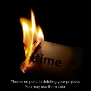 Music producers: Never delete songs or projects you don't like. You may recycle them later!