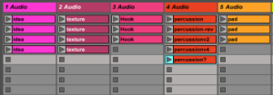 Tip: Ableton Live's session view is best for sound design. Don't use the arrangement view!
