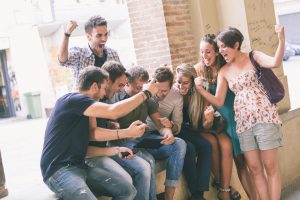 Group of Friends with Digital Tablet