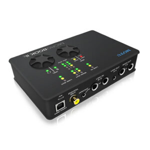 Picture of the MOTU MicroBook IIc USB Audio Interface. It's an excellent piece of studio electronic gear.