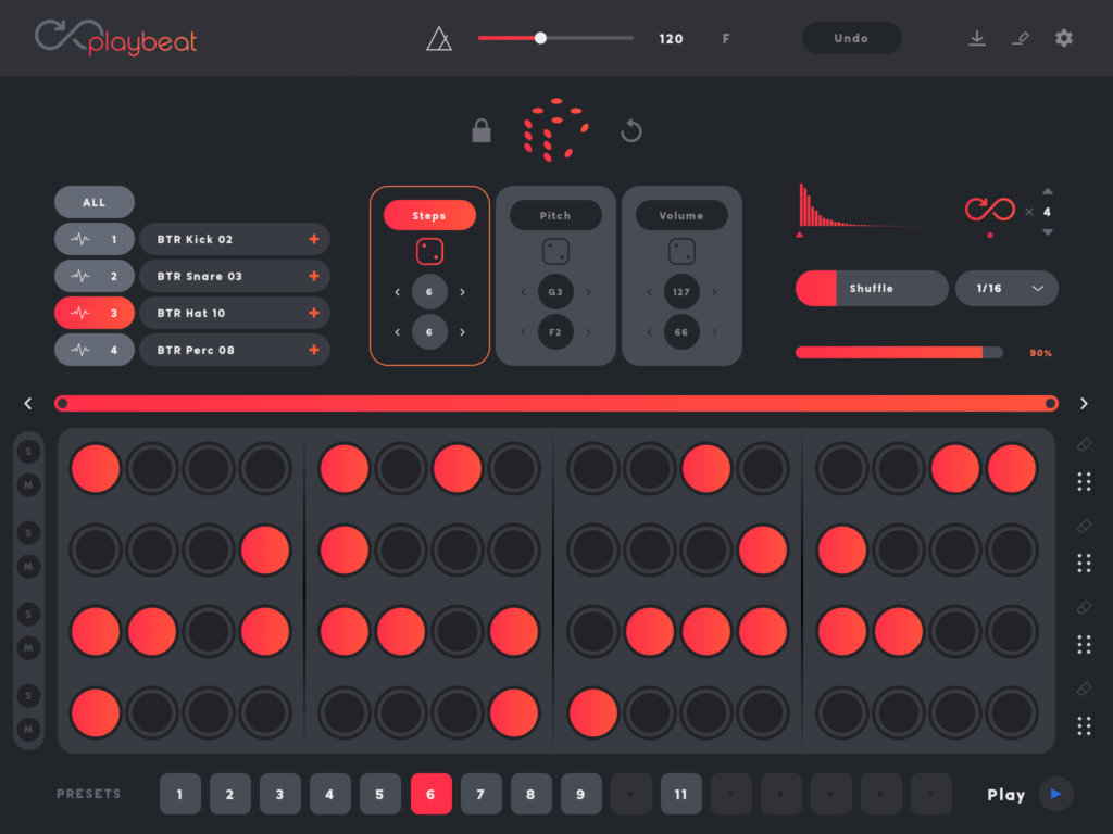 An image of Audiomodern's playbeat, one of the best generative sequencers