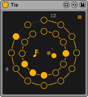 A photo of the sequencer, Tie, by Encoderaudio. It has fantastic generative capabilities.