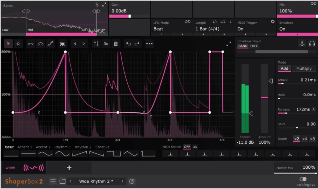 an image of the vst WidthShaper 2 which allows for amazing stereo mid/side processing.