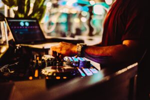 An image of someone DJing, which is a great way to prepare to make music