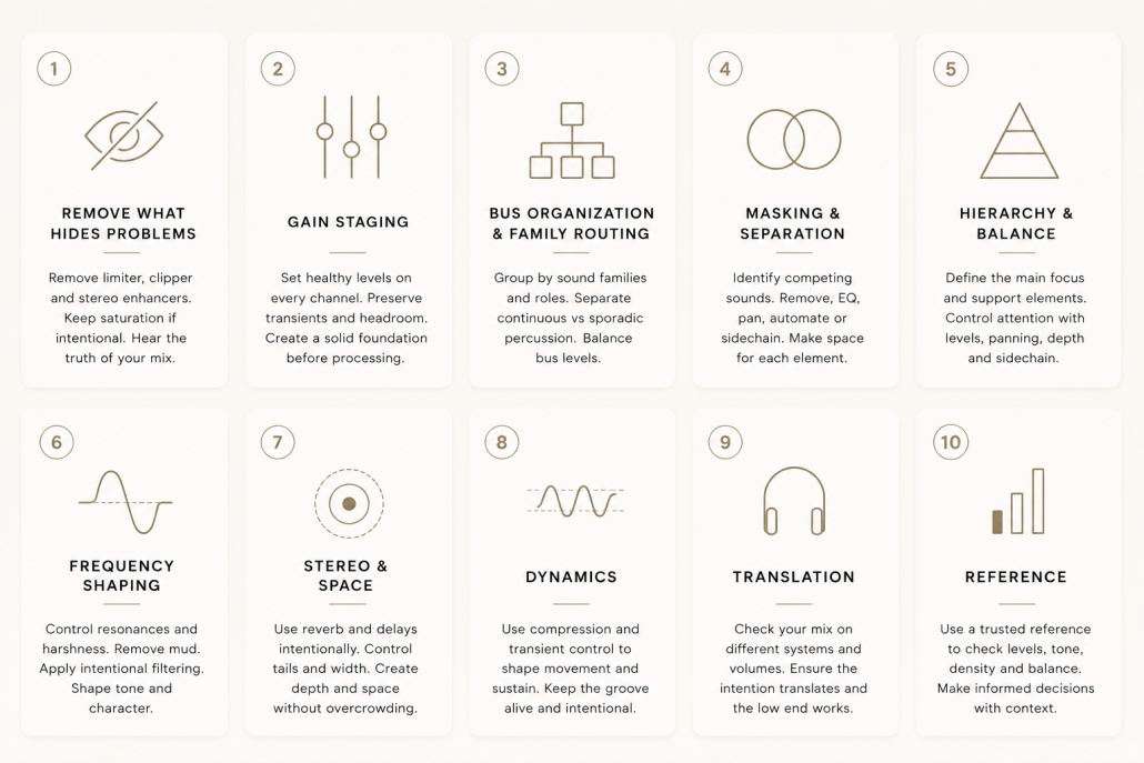 audio mixdown checklist | Audioservices.studio